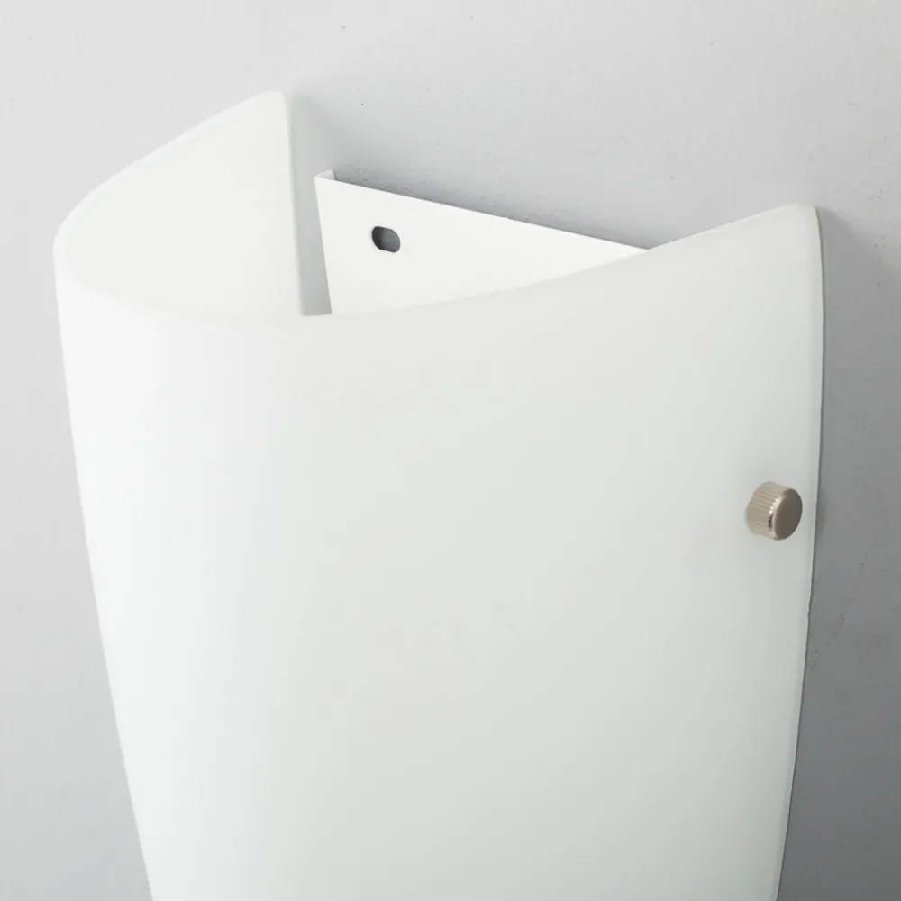 Lindby vegglampe Hermine, hvit, glass, høyde 30 cm, E27 Clearance