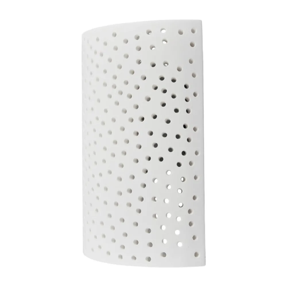 Lindby vegglampe Jiru, høyde 23 cm, hvit, halvsirkelformet, gips Outlet