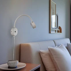 Lindby vegglampe Jyla, hvit, 4000 K, GX53, fleksibel arm| Kontorbelysning|Led-Innendørs