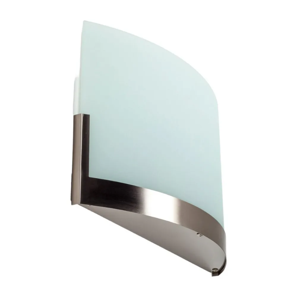 Lindby vegglampe Karla, 35 cm, hvit/nikkel, glass, E27 Online