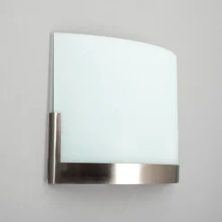 Lindby vegglampe Karla, 35 cm, hvit/nikkel, glass, E27 Online