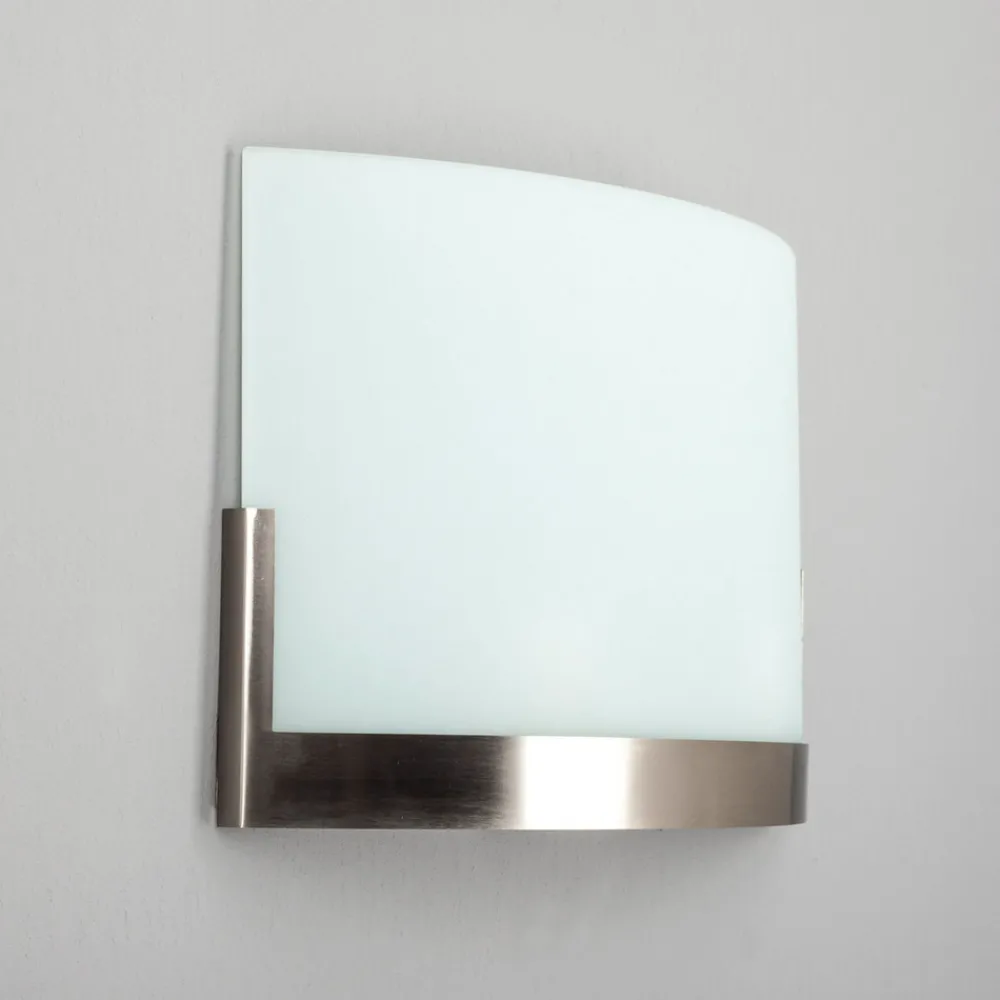 Lindby vegglampe Karla, 35 cm, hvit/nikkel, glass, E27 Online