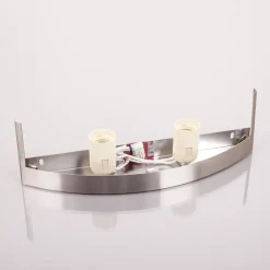 Lindby vegglampe Karla, 35 cm, hvit/nikkel, glass, E27 Online