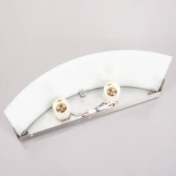 Lindby vegglampe Karla, 35 cm, hvit/nikkel, glass, E27 Online