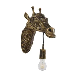 Lindby vegglampe Nirvathia, 35 cm, giraff, messingfarget| Vegglamper