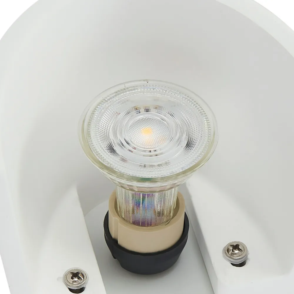 Lindby vegglampe Pascali, høyde 42 cm, hvit, gips Outlet