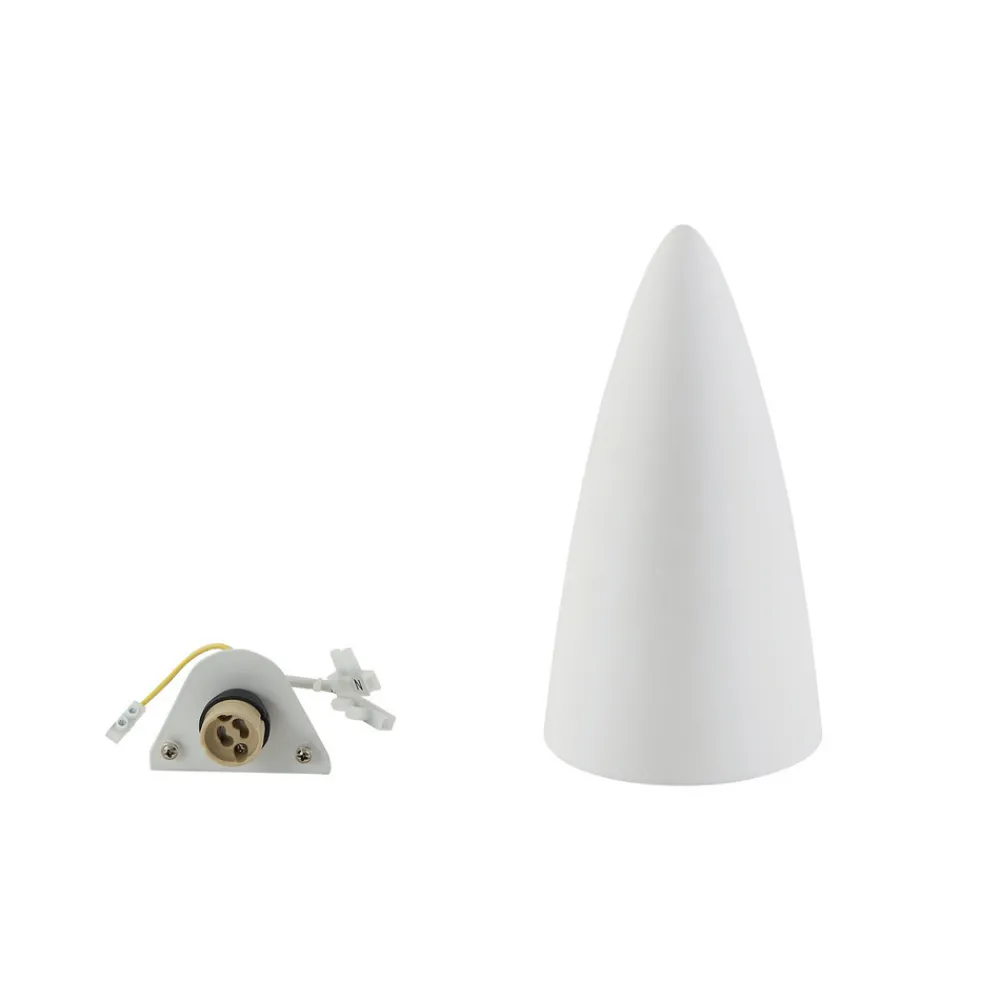 Lindby vegglampe Pascali, høyde 42 cm, hvit, gips Outlet