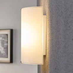 Lindby vegglampe Phil, hvit, glass, høyde 21 cm, sett med 3 stk Online