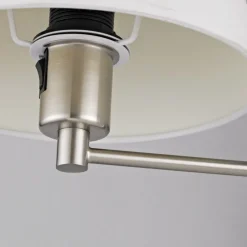 Lindby vegglampe Pola, 30 cm, nikkel, uttrekkbar, tekstil Online