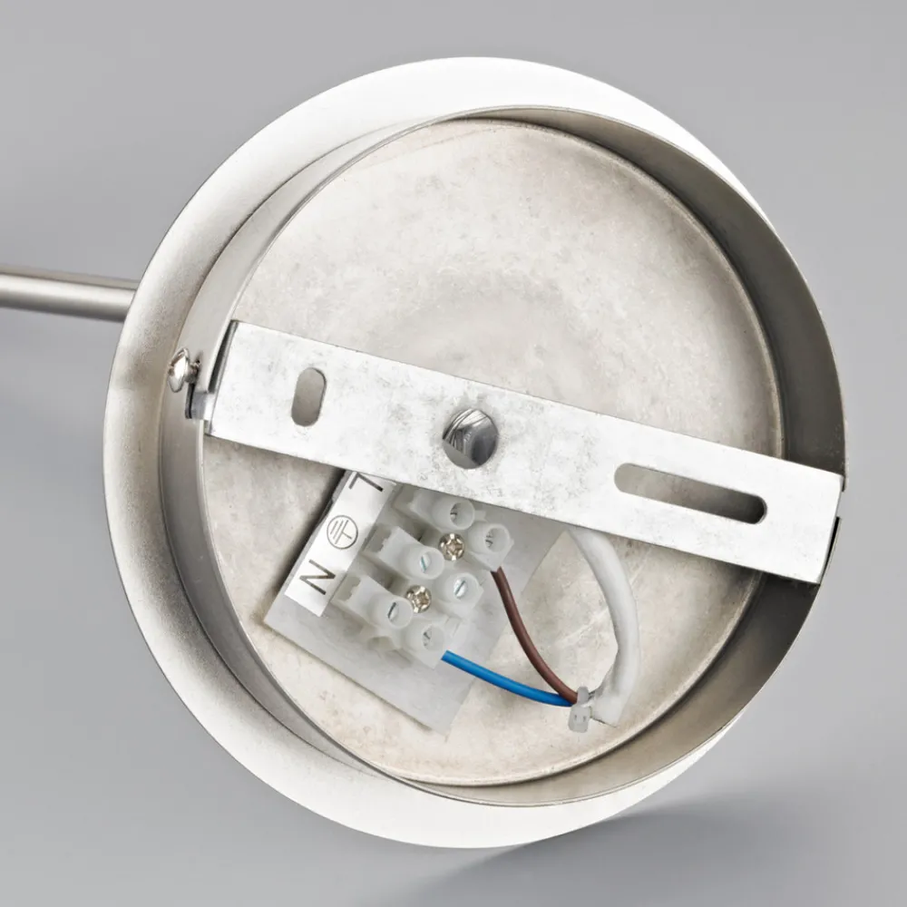 Lindby vegglampe Pola, 30 cm, nikkel, uttrekkbar, tekstil Online