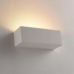 Lindby vegglampe Santino, 22 cm, gips, G9, lakkerbar| Led-Innendørs|Vegglamper