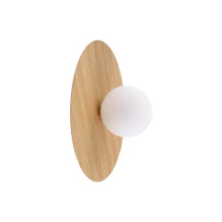 Lindby vegglampe Zain, trefarge/hvit, glass, Ø 33 cm, G9 Best