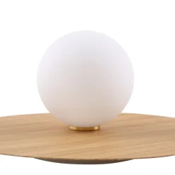 Lindby vegglampe Zain, trefarge/hvit, glass, Ø 33 cm, G9 Best