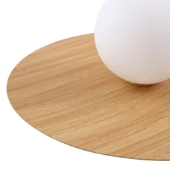 Lindby vegglampe Zain, trefarge/hvit, glass, Ø 33 cm, G9 Best