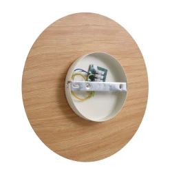 Lindby vegglampe Zain, trefarge/hvit, glass, Ø 33 cm, G9 Best