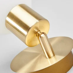 Lindby veggspot Elaina, messingfarget, glass, 14 cm høy, E14| Design- Og Hotellbelysning|Vegglamper