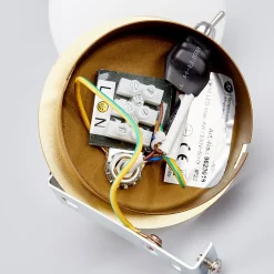 Lindby veggspot Elaina, messingfarget, glass, 14 cm høy, E14| Design- Og Hotellbelysning|Vegglamper