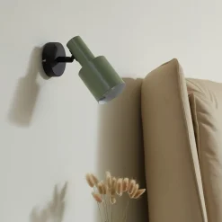 Lindby veggspot Ovelia, grønn/svart, metall, E27| Vegglamper