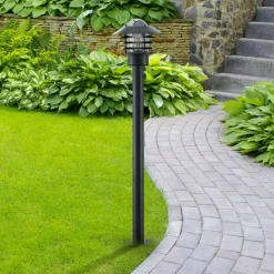 Lindby veilampe Belmiro, jern, 100 cm høy, E27, svart Hot