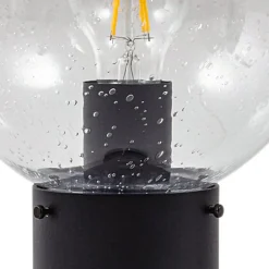 Lindby veilampe Dangan, klar, 90 cm, glass, sensor| Gatebelysning Med Sensor|Utebelysning Med Sensor