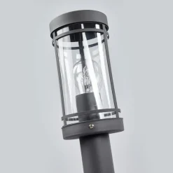 Lindby veilampe Djori, 80 cm, antrasitt, stål, E27| Sokkellamper Med Sensor|Terrassebelysning