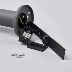 Lindby veilampe Djori, 80 cm, antrasitt, stål, E27| Sokkellamper Med Sensor|Terrassebelysning