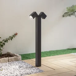 Lindby veilampe Othil, 2 lyskilder, 80 cm, antrasitt, metall| Gatebelysning, Pullert Belysning