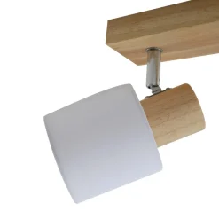 Lindby Wanessa downlight, 67 cm, 4 lyskilder, tre, hvit, E14