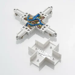Lindby X-connector Linaro, hvit, 1-fase system| Skinnesystem