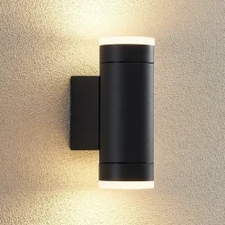 Lindby Yelina utendørs vegglampe fatning oppe/nede| Vegglamper Utendørs
