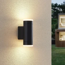 Lindby Yelina utendørs vegglampe fatning oppe/nede| Vegglamper Utendørs