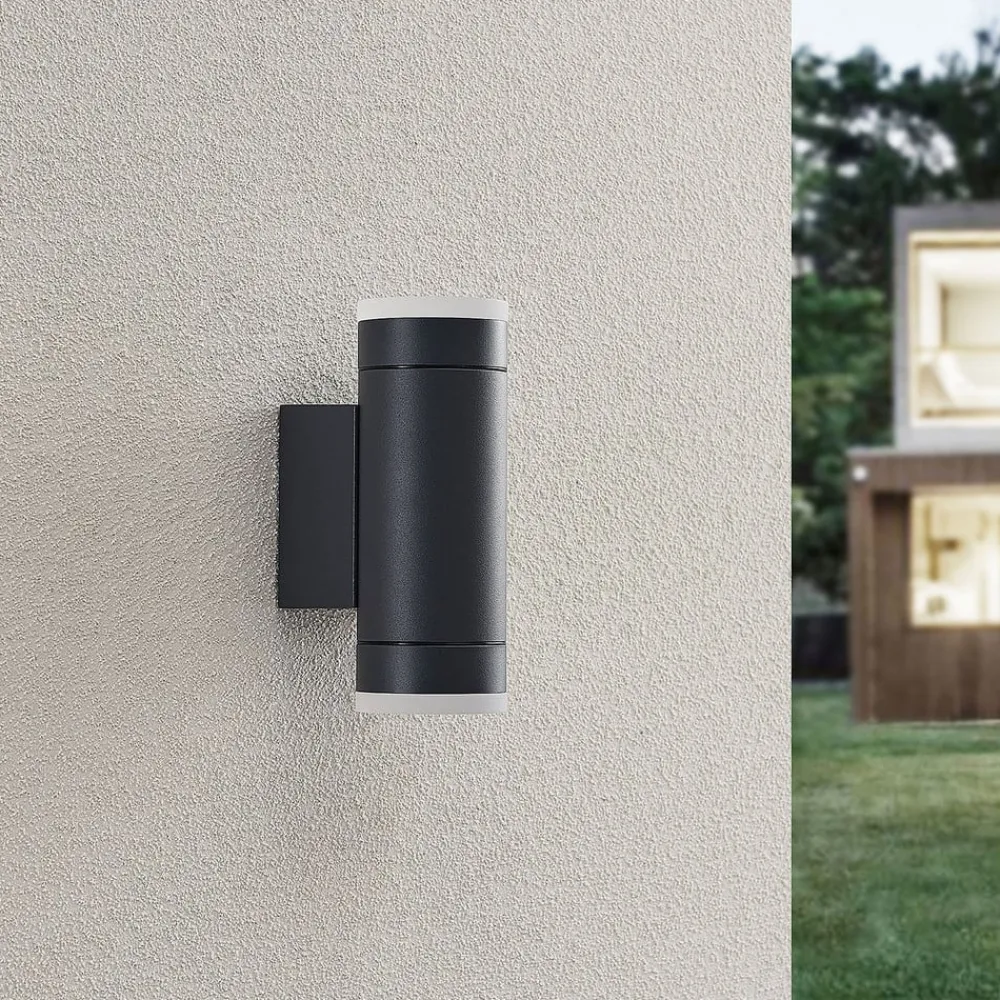 Lindby Yelina utendørs vegglampe fatning oppe/nede| Vegglamper Utendørs