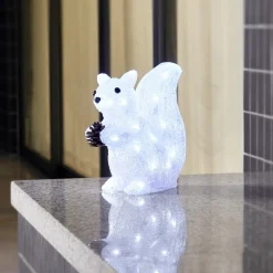 Lindby Yuki LED-dekofigur, plast, ekorn| Julebelysning|Dekorasjonsbelysning