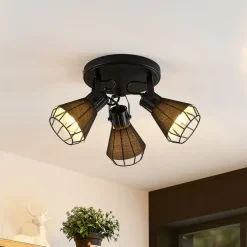 Lindby Yusei spotlight, 3 lyskilder, rund| Spotter I Tak