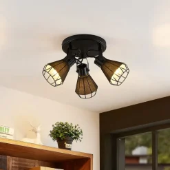 Lindby Yusei spotlight, 3 lyskilder, rund| Spotter I Tak