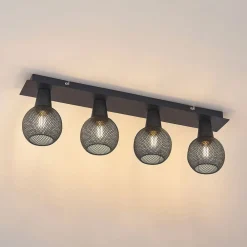 Lindby Zerda taklampe, gitter, 4 lyskilder| Spotter I Tak