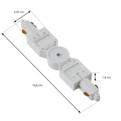 Lindby -kontakt Linaro, hvit, justerbar, 1-fase| Skinnesystem