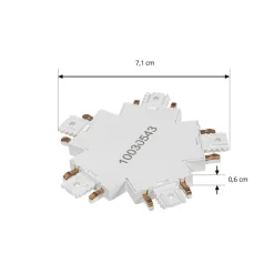 Lindby -kontakt Lumaro, 5-veis, hvit, plast| Skinnesystem