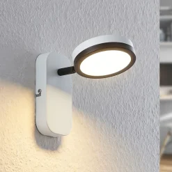 Lindby -spot Vesim, hvit, 1-lys, 15 cm høy, jern Online