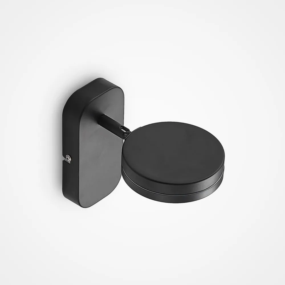 Lindby -spot Vesim, svart, 1-lys, 15 cm høy, jern| Spotter I Tak