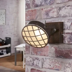 Lindby -spotlight Tamin, rustfarget, 1-lampe, glass, G9| Led-Innendørs|Spotter I Tak