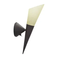 Lindby -vegglampe Alva, rustfarget, glass, 34 cm høy, E14| Design- Og Hotellbelysning|Vegglamper