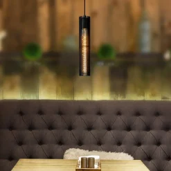 Lucide Lionel pendellampe med skjerm av metallstiver