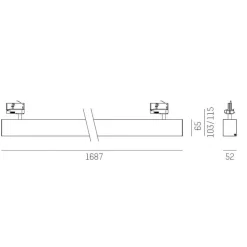Molto Luce LOG 50 SKINNESPOTTER MED 3-FASET ADAPTER| Skinnesystem