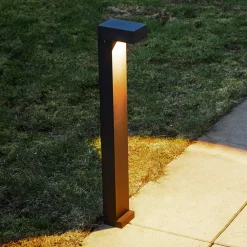LOOM DESIGN LED-gatelampe Arn, corten, høyde 70 cm, aluminium Best