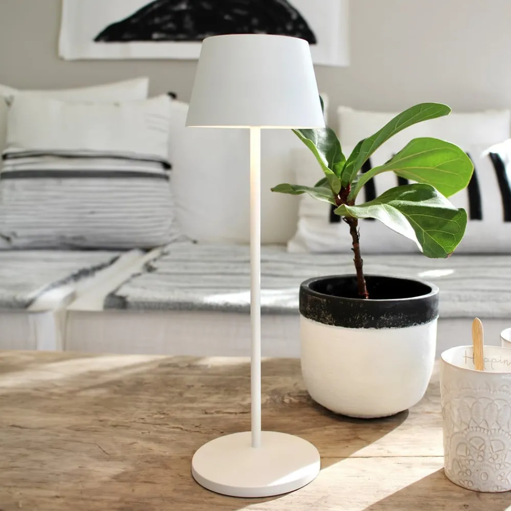 LOOM DESIGN LED-terrasselampe Modi, hvit 36 cm CCT| Terrassebelysning