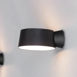 LOOM DESIGN LED-vegglampe Cookie svart aluminium Ø 15 cm| Led-Innendørs|Vegglamper