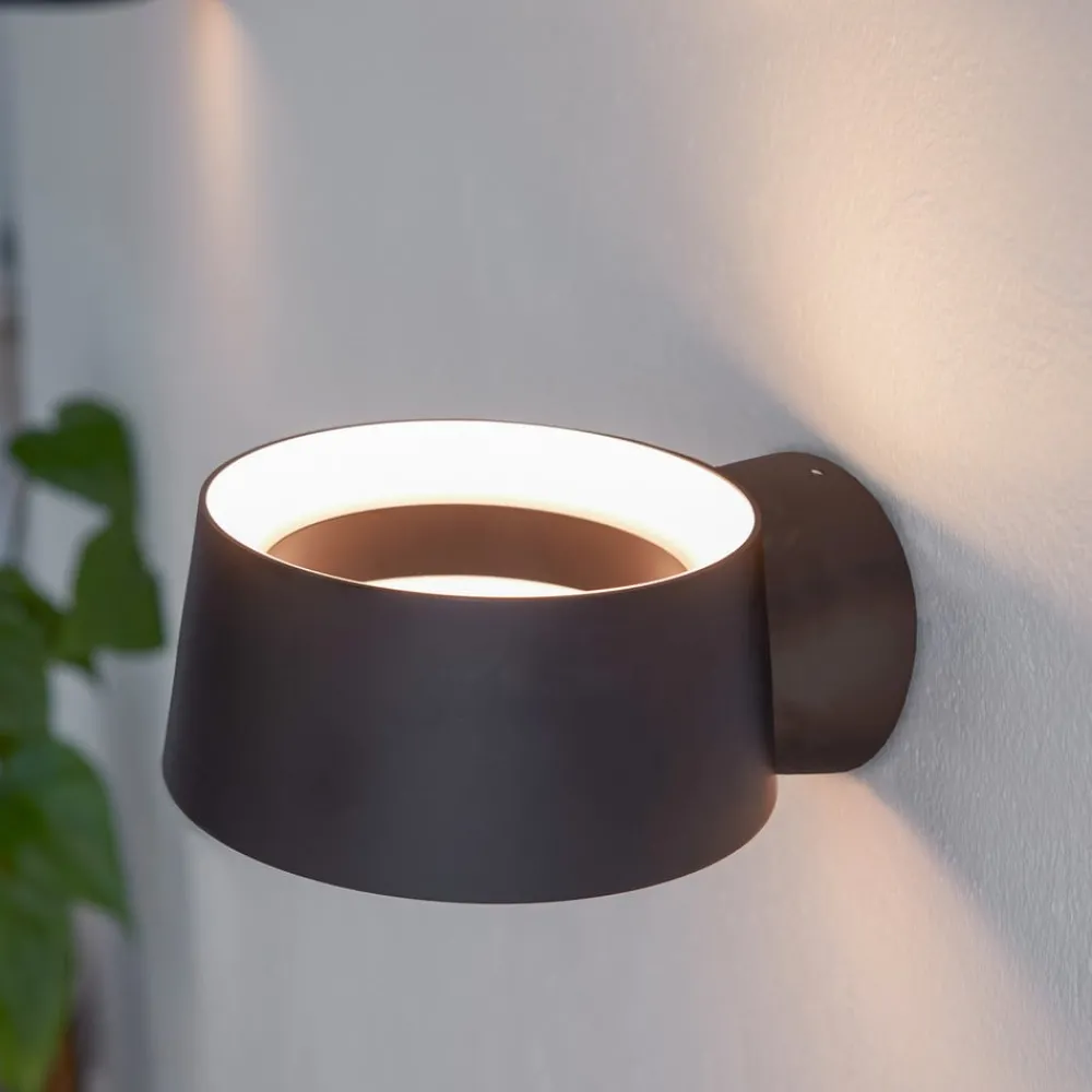 LOOM DESIGN LED-vegglampe Cookie svart aluminium Ø 15 cm| Led-Innendørs|Vegglamper