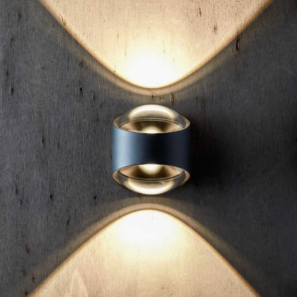 LOOM DESIGN Saga utendørs vegglampe opp/ned svart| Led-Utendørs|Terrassebelysning