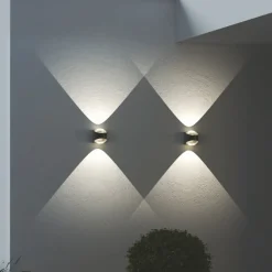 LOOM DESIGN Saga utendørs vegglampe opp/ned svart| Led-Utendørs|Terrassebelysning